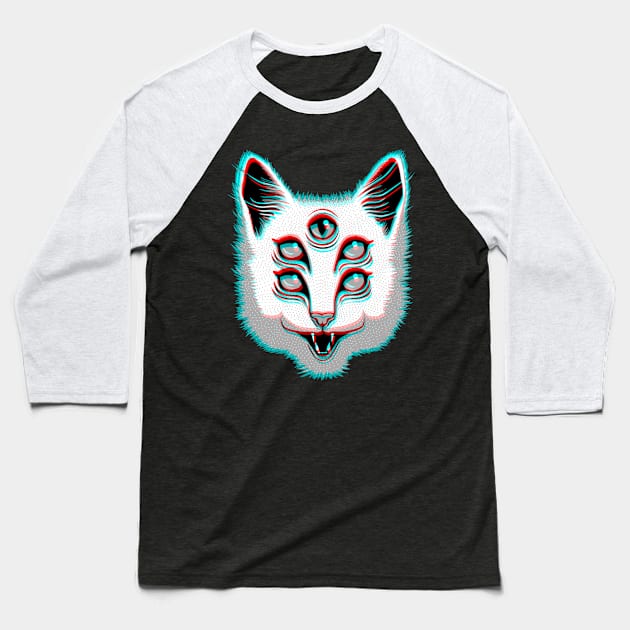 Pussy Glitch Baseball T-Shirt by GAz